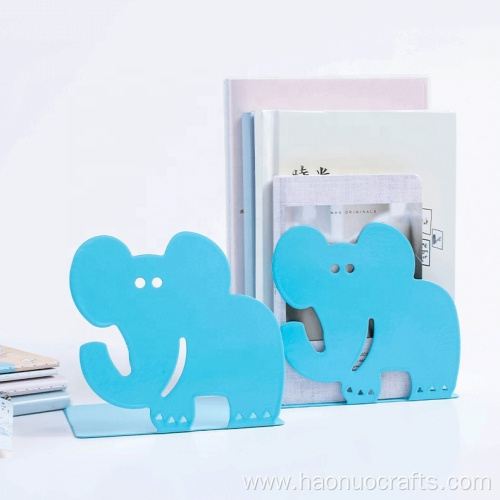 Elephant bookend Iron cartoon simple desktop storage baffle